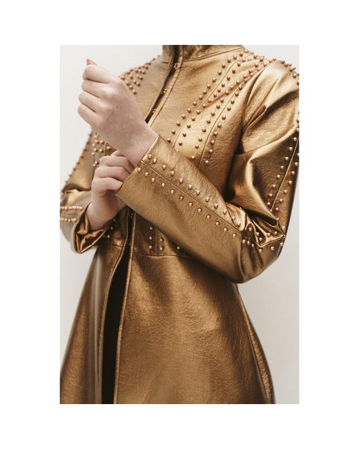 Roqaia Fashion House Brown Golden Armor