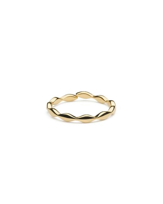 Shabella Nyc Metallic Adjustable Beaded Marquise Ring