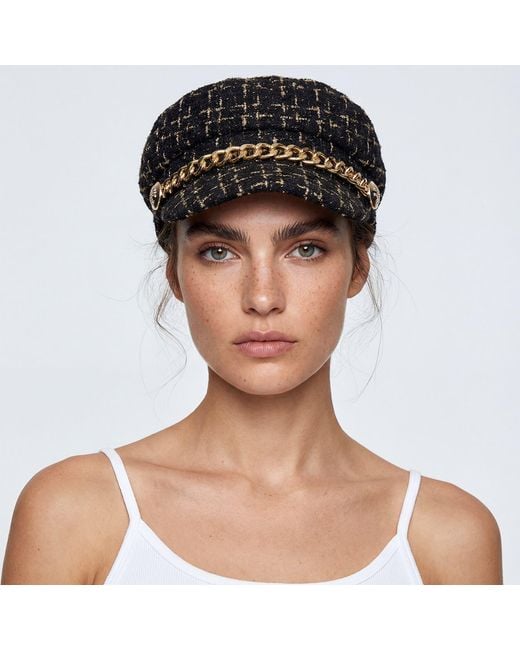 Chanel Joan Elkayam Green Tweed Baker Boy Hat