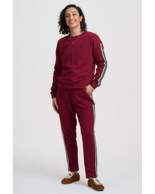 Sugarhill Red Magda Sweatshirt Oxblood Stripe