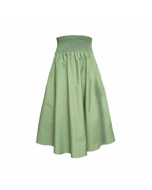 Frock Tales Green Orchid Midi Skirt With Pockets