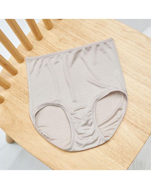 Soft Strokes Silk White Neutrals Set Of Two Knitted Silk Mid Rise French Cut Pantie Shimmer Collection