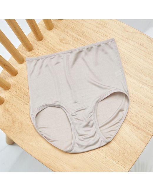 Soft Strokes Silk White Neutrals Set Of Two Knitted Silk Mid Rise French Cut Pantie Shimmer Collection