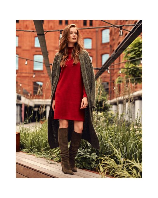 Oh!Zuza Red Casual Ribbed Mini Dress