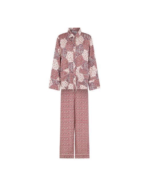 Lily and Lionel Pink Evie Aster Patchwork Pyjama Set
