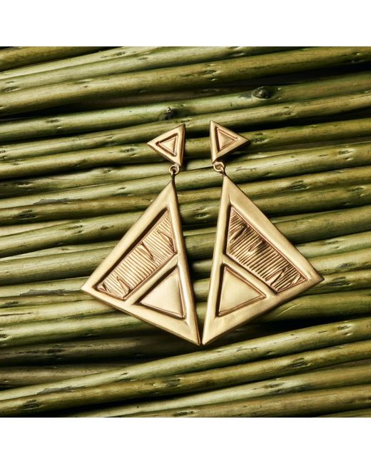 Zeworks Metallic Rays Earrings