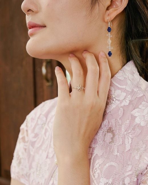 Inari Jewellery White Nyonya Knot Ring
