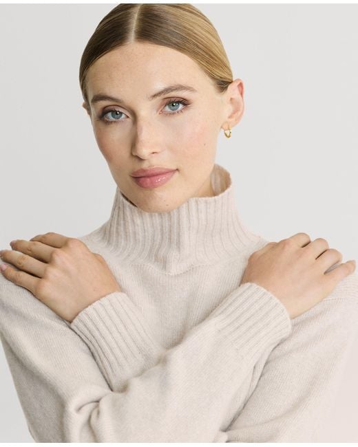 Really Wild Clothing White Neutrals Kinalba Lambswool High-Neck Sweater