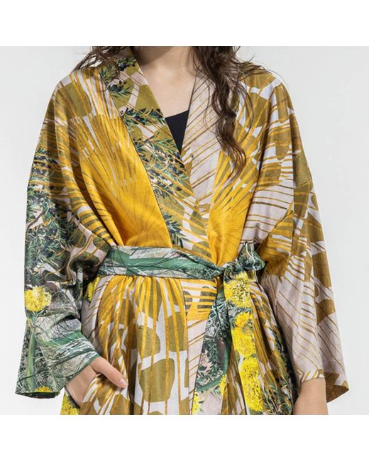 ARTISTA Yellow Fennel Maxi Kimono