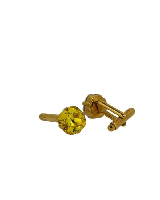 Vicki Sarge Yellow The Stud Cufflink for men