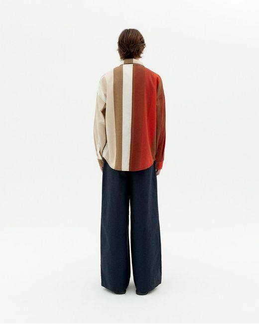 Thinking Mu Red Striped Sandfire Haru Shirt for men