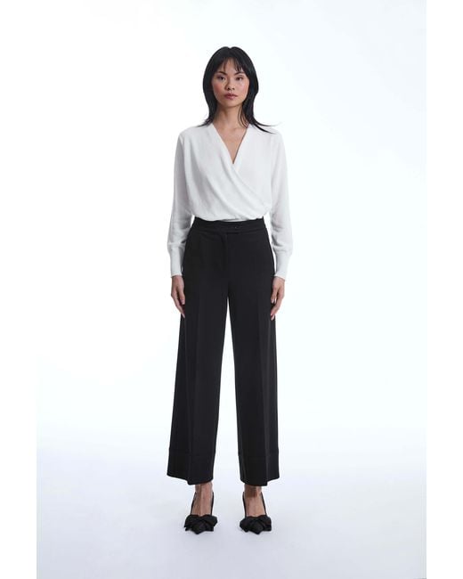 James Lakeland Black Wide Leg Trousers