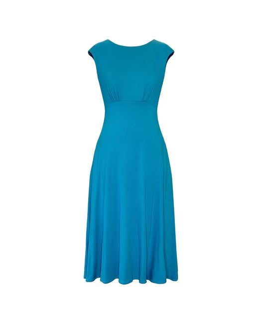 Alie Street London Blue Luna Midi Dress With Pockets