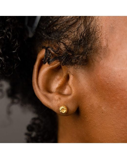 Frenvyrn Metallic Ren 18K Vermeil Yarn Stud Earring Single for men