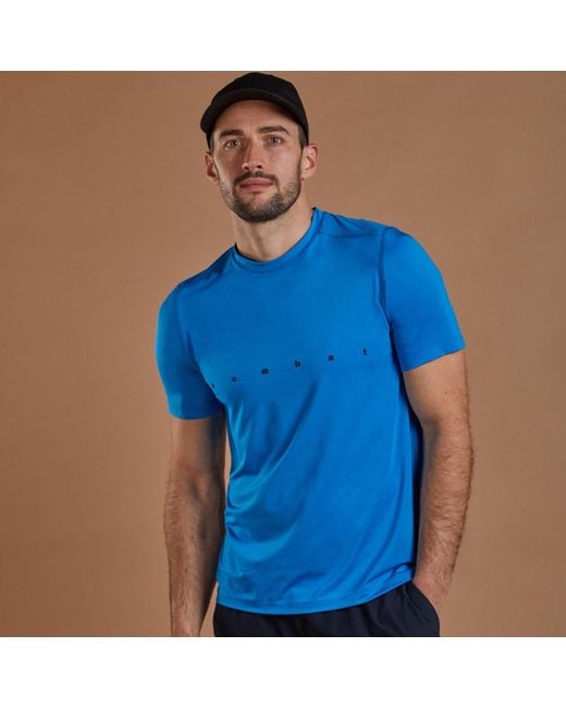 NUMBAT Blue Performance T-Shirt for men