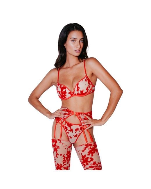 Perilla Lingerie Red Harlow Bra Monocup Push Up
