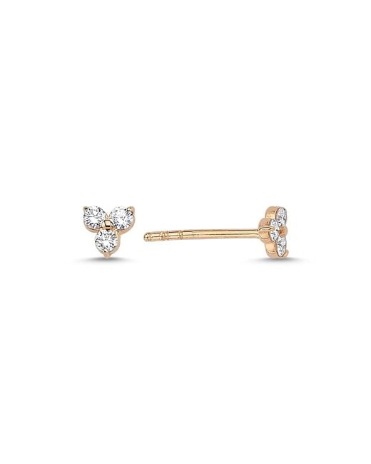 Ecce | Artisan Diamonds Metallic Single 14K Tiny 3 Diamond Grape Earring
