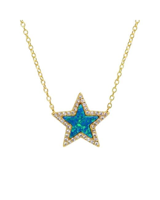 KAMARIA Metallic Opal Star Necklace