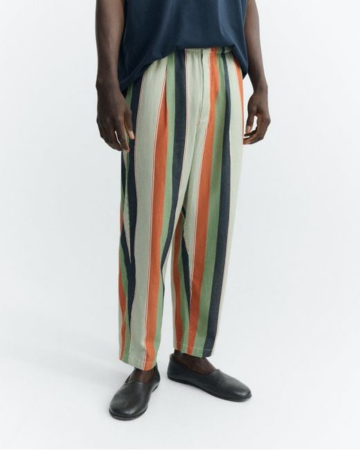 Thinking Mu White Loose Pants Luc for men