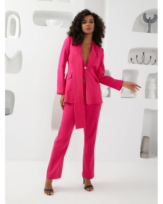 Lumina Eligma Pink Shawl Suit Pants
