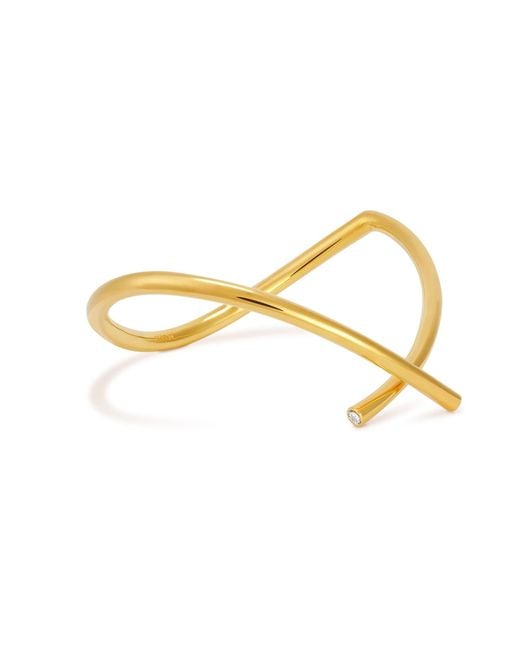 Meulien Metallic Abstract Embrace Bangle