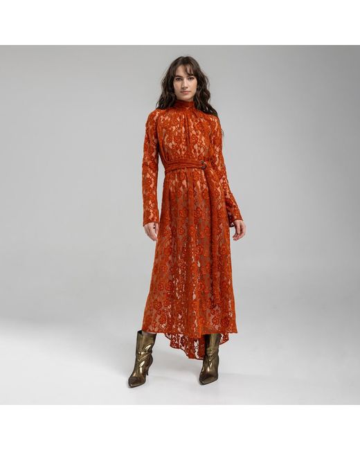 ARTISTA Red Lovers Lace Maxi Dress