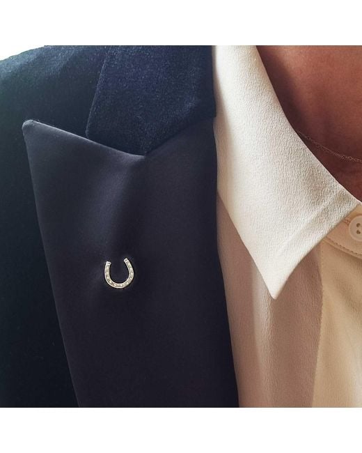 Lee Renee Metallic Lucky Horseshoe Lapel Pin – for men