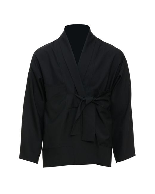 MOE Black Charcoal Wool Vest Jacket