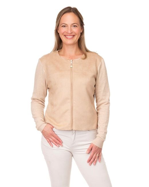 Franchetti Bond Natural Neutrals Gianella Suedette Jacket