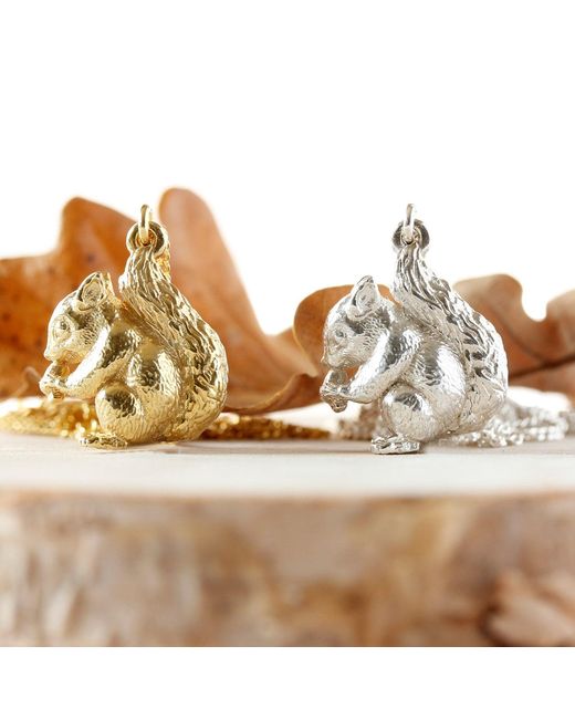Lee Renee Metallic Baby Squirrel Necklace – Small