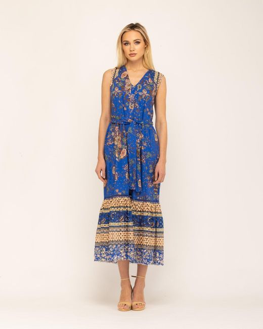 Niza Blue Waist-Tie Dress Manila