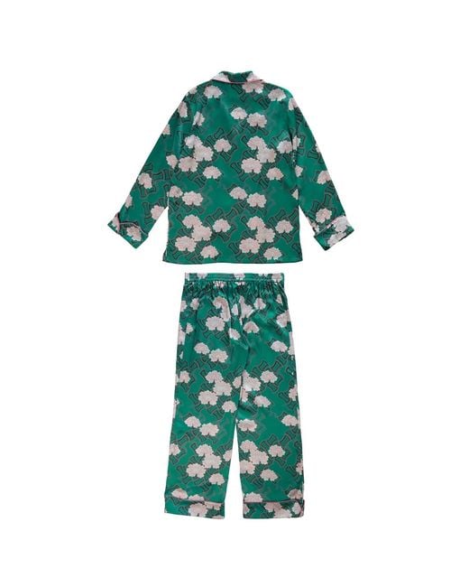 Emma Wallace Green Kiku Pyjama Set