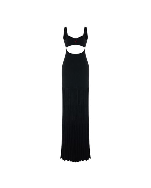 Pcfg Black Daydreamers Pleated Skirt Knit Dress