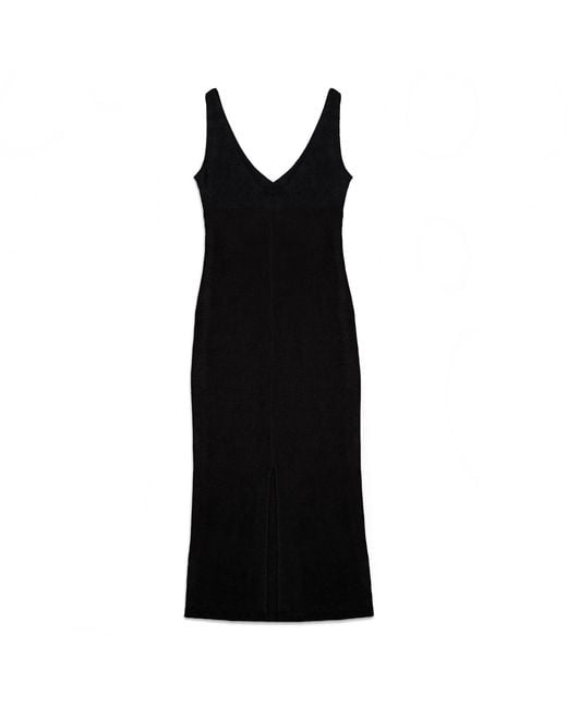 Victoria Slavinskaia Black Long V-Neck Dress With Open Back