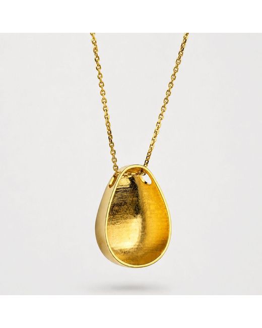 Belinda Jewelz Metallic Pebble Pendant Necklace
