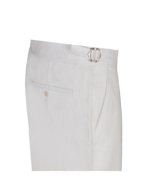 DAVID WEJ Gray Hugo Linen Short With Side Adjuster for men