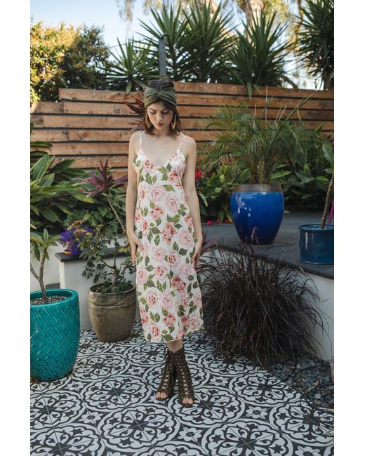 Jennafer Grace Metallic English Rose Slip Dress