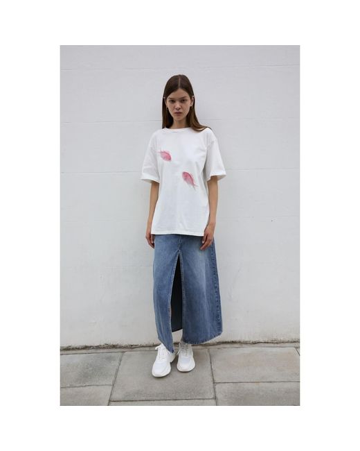 Sour Figs White Maomao Fish Duo Print T-Shirt