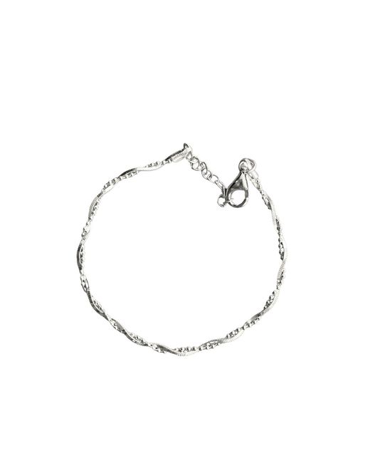 Spero London Metallic Bead Chain Twisted Sterling Bracelet