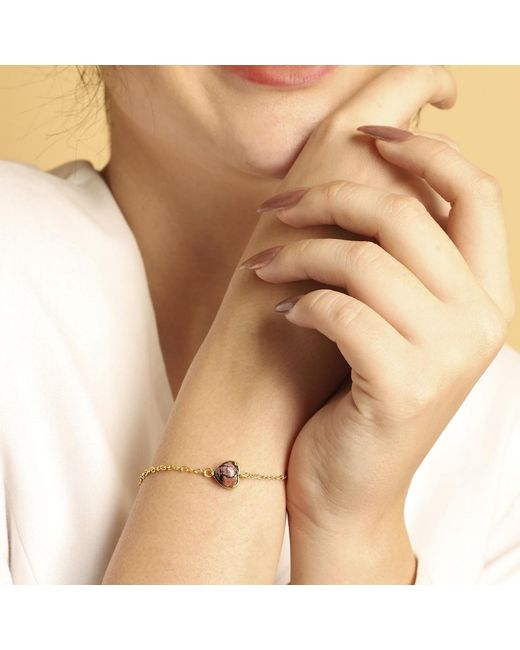 Lila Rasa Metallic Rhodonite May Birthstone For Self-Love & Balance Jewellery Set Necklace, Earrings & Bracelet