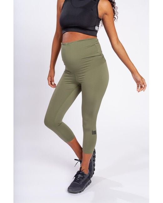 Duofit Maternity Activewear Green Betty Crop Leggings