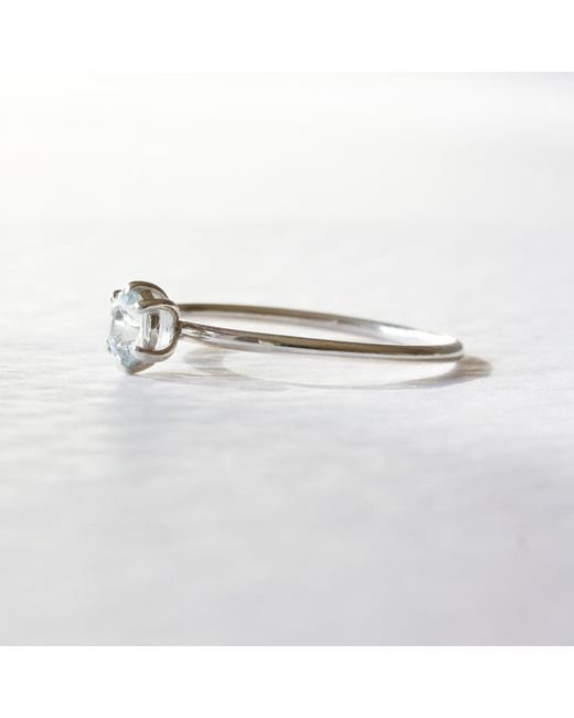 Lee Renee Metallic Aquamarine Ring