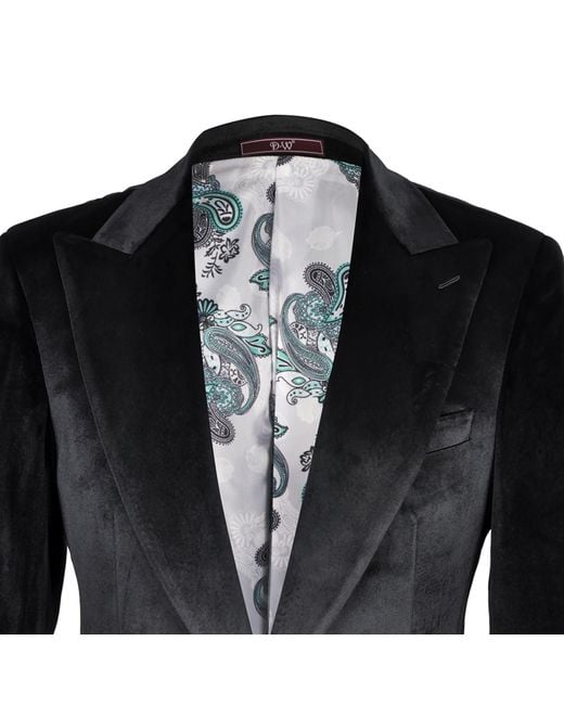 DAVID WEJ Black Maison Velvet Blazer – for men
