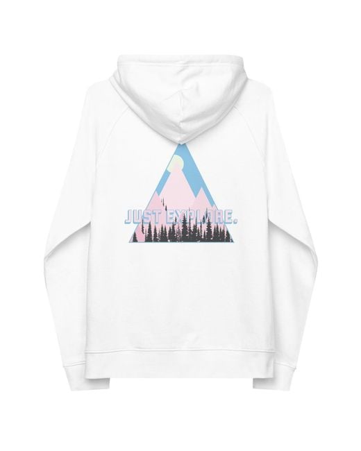 Anchor and Crew White Just Explore. Seeker Organic Cotton Raglan Hoodie for men