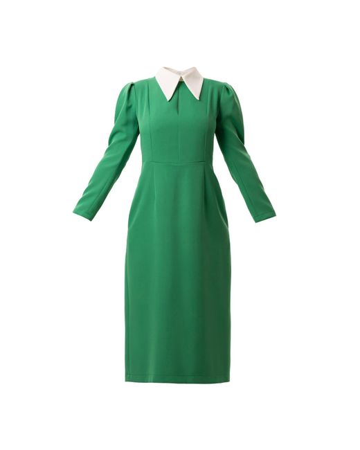 Julia Allert Green Formal Midi Dress | Lyst