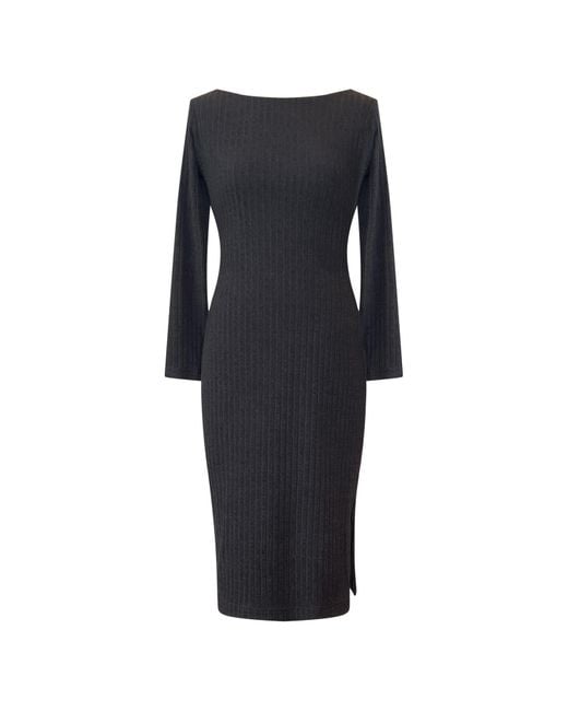 Alie Street London Blue Noelle Rib Knit Jumper Dress