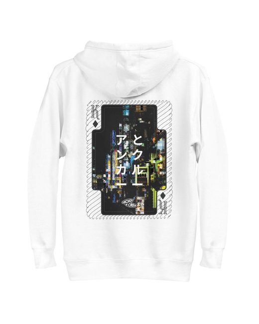 Anchor and Crew White Two Japan Gurafiku Cotton Blend Hoodie