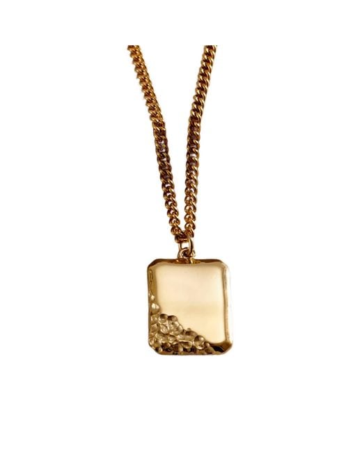 Posh Totty Designs Metallic Bevelled Edge Strata Tag Necklace for men