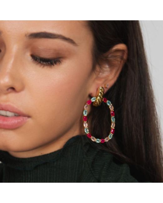 Lavani Jewels Metallic Pink Twiggy Earrings