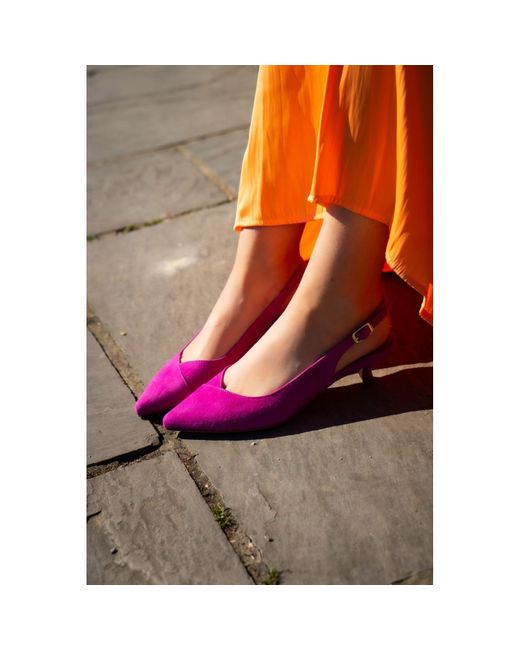 Keith Scarrott Shoes Purple Tanita Suede Slingback
